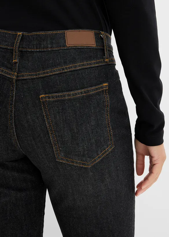 Jean droit taille mi-haute, extensible, bonprix