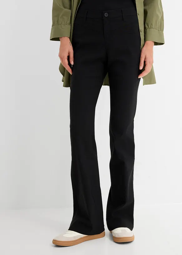Pantalon bootcut en bengaline extensible, bonprix