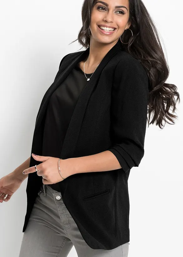 Longblazer mit drapierten &Auml;rmeln, bonprix