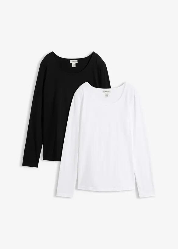 Langarmshirt (2er Pack), bonprix