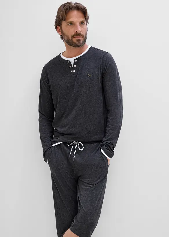 2 in 1 Langarmshirt (2er Pack), bonprix
