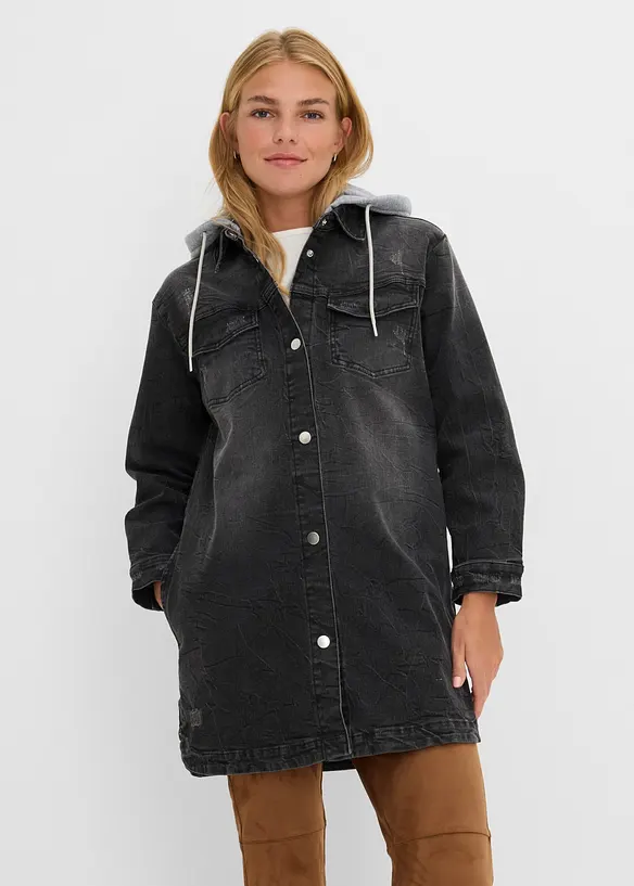 Jeansjacke mit Kapuze, bonprix