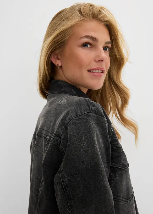 Jeansjacke mit Kapuze, bonprix