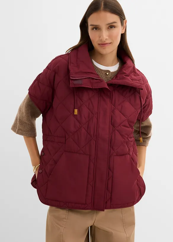 Veste sans manches matelass&eacute;e oversize, d&eacute;perlant, bonprix