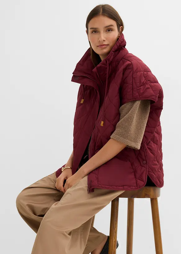 Veste sans manches matelass&eacute;e oversize, d&eacute;perlant, bonprix