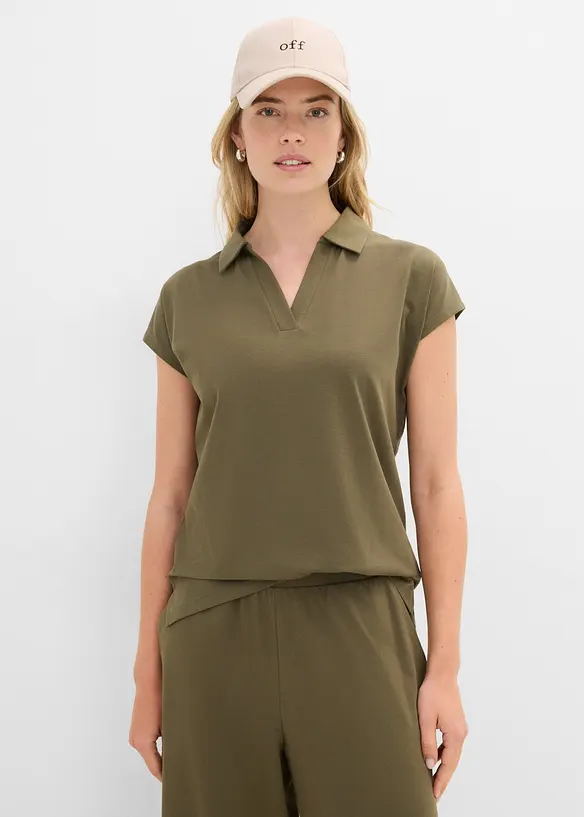 Poloshirt aus elastischem Baumwoll-Mix, bonprix
