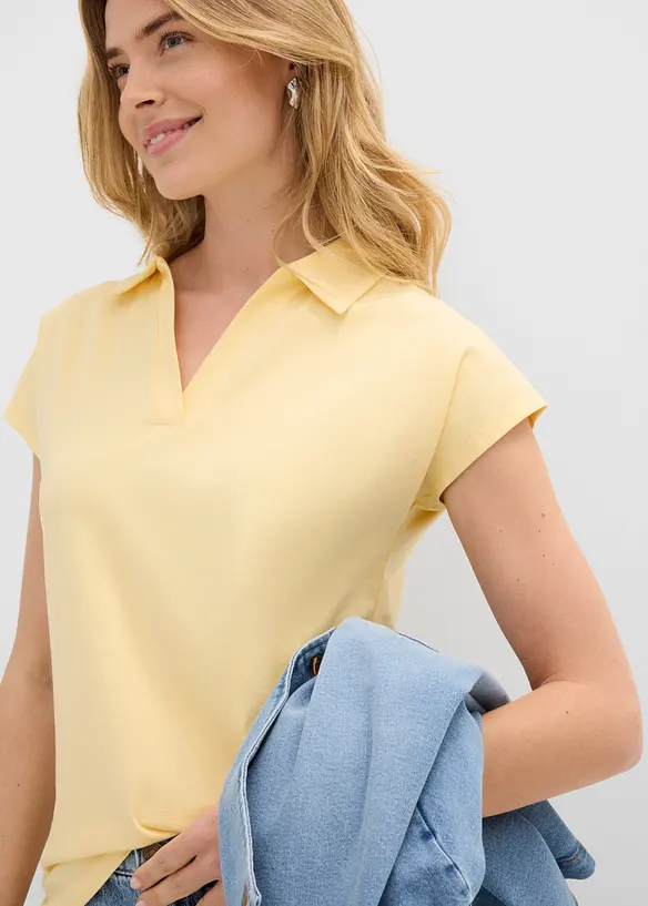 Polo en coton extensible, bonprix