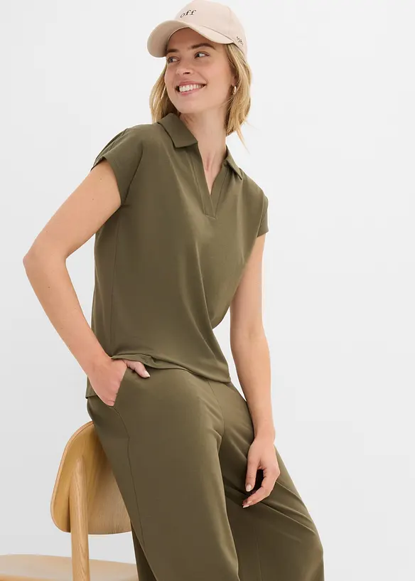 Poloshirt aus elastischem Baumwoll-Mix, bonprix