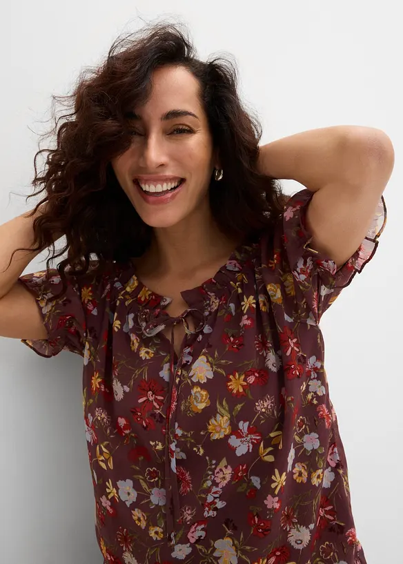 Blouse &agrave; encolure Bardot, bonprix