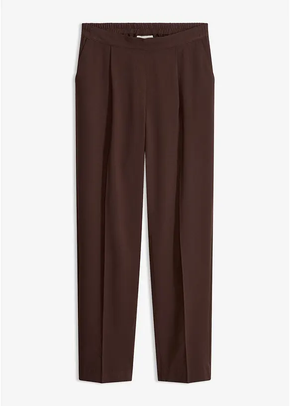 Pantalon taille &eacute;lastiqu&eacute;e &agrave; pinces, bonprix