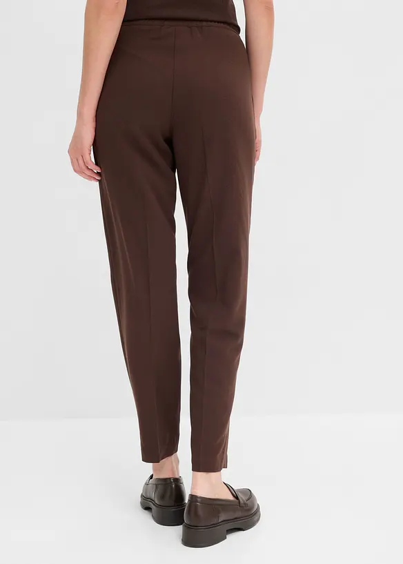 Pantalon taille &eacute;lastiqu&eacute;e &agrave; pinces, bonprix