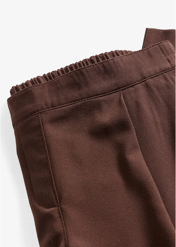 Pantalon taille &eacute;lastiqu&eacute;e &agrave; pinces, bonprix