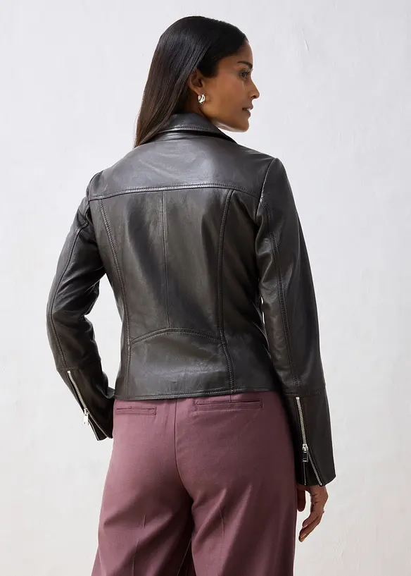 Bikerjacke aus Nappaleder, bonprix
