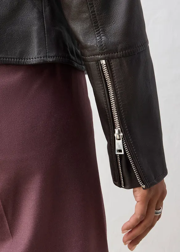 Bikerjacke aus Nappaleder, bonprix