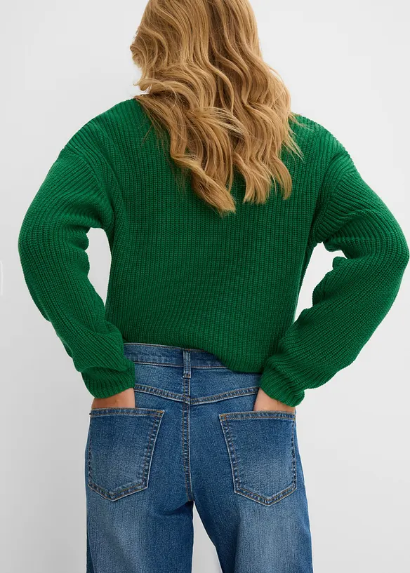 Wide-Leg-Jeans Mid Waist, bonprix