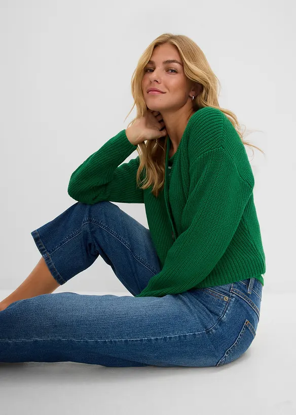 Wide-Leg-Jeans Mid Waist, bonprix