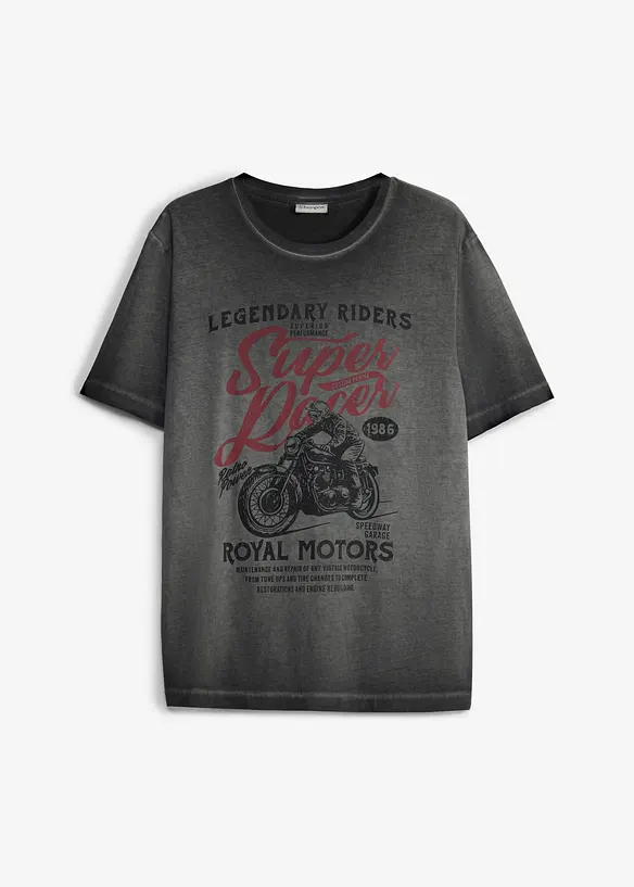 T-shirt en coton, aspect d&eacute;lav&eacute;, bonprix