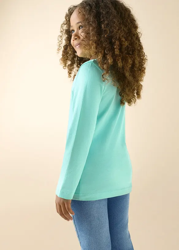 Langarmshirt (3er Pack) aus reiner Bio-Baumwolle, bonprix