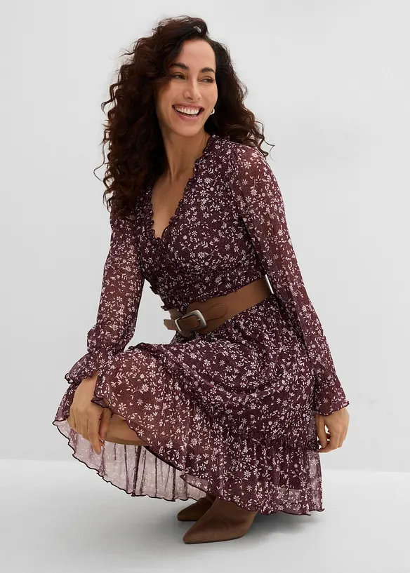 Robe courte en mesh, bonprix