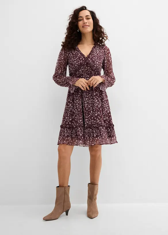 Robe courte en mesh, bonprix