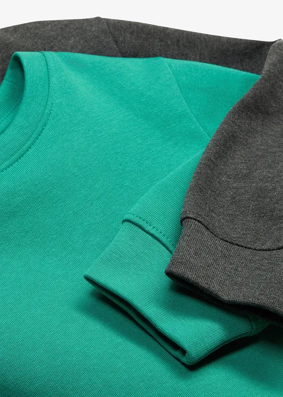 Sweatshirt aus weichem Baumwoll-Mix (2er Pack), bonprix