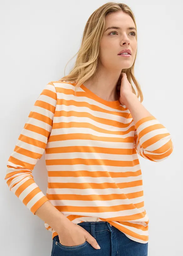 Streifenshirt aus reiner Bio-Baumwolle, bonprix