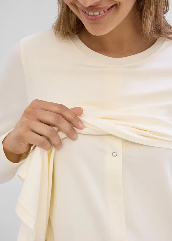 Umstands- und Stillshirts aus Bio-Baumwolle (2er Pack), bonprix