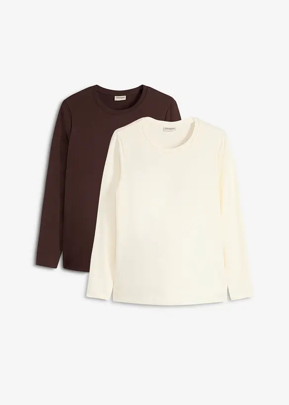 Umstands- und Stillshirts aus Bio-Baumwolle (2er Pack), bonprix