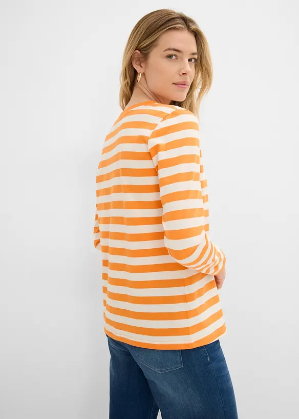 Streifenshirt aus reiner Bio-Baumwolle, bonprix
