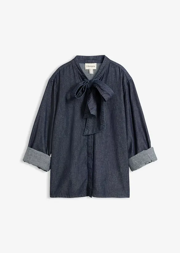 Jeansbluse aus reiner Baumwolle, bonprix