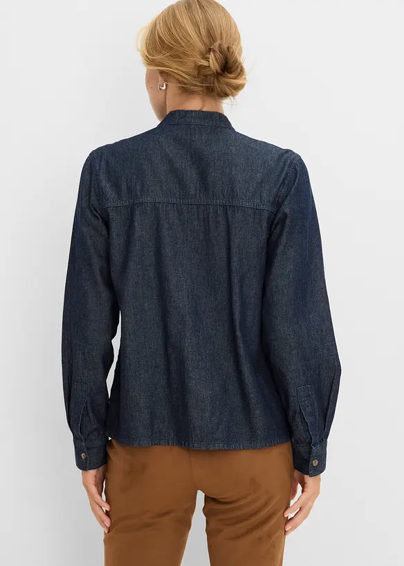 Jeansbluse aus reiner Baumwolle, bonprix