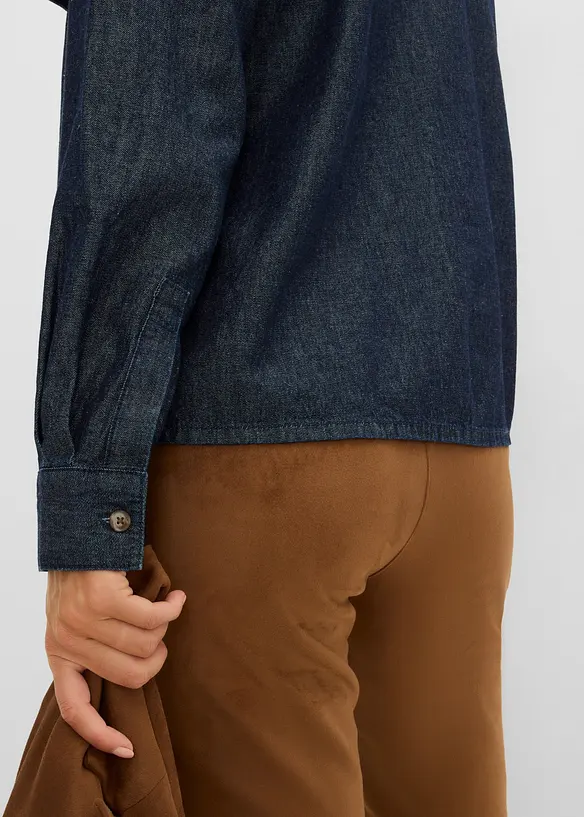 Jeansbluse aus reiner Baumwolle, bonprix