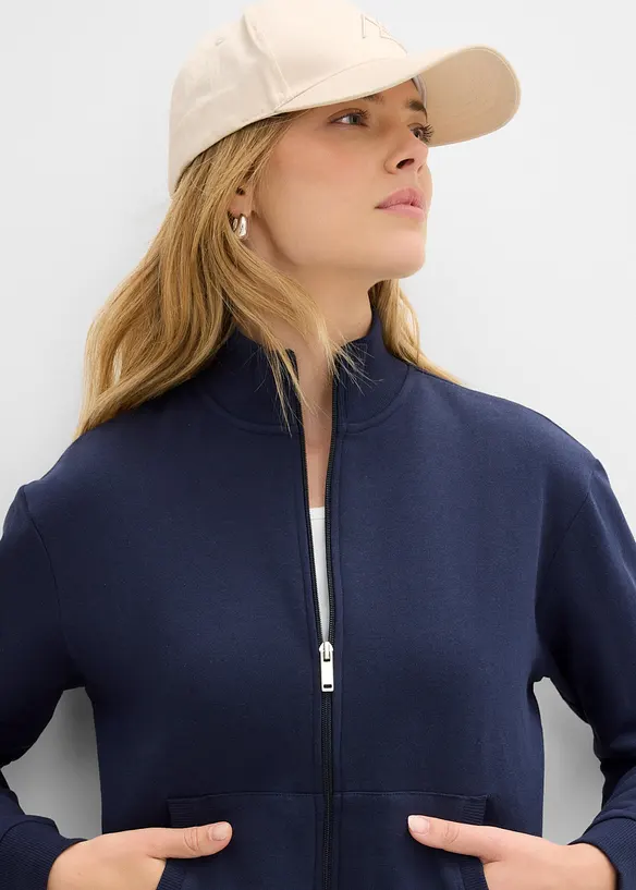 Sweatjacke aus reiner Bio-Baumwolle, bonprix