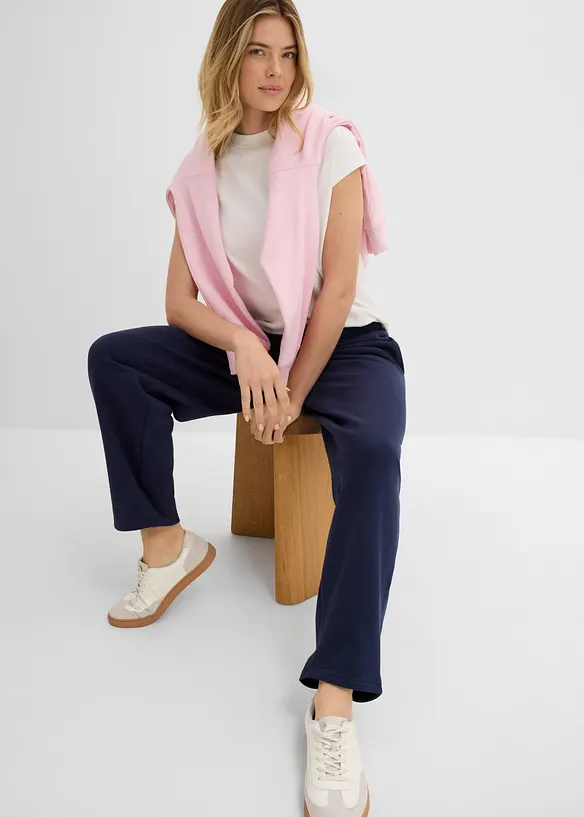 Pantalon sweat coupe barrel 100% coton, bonprix