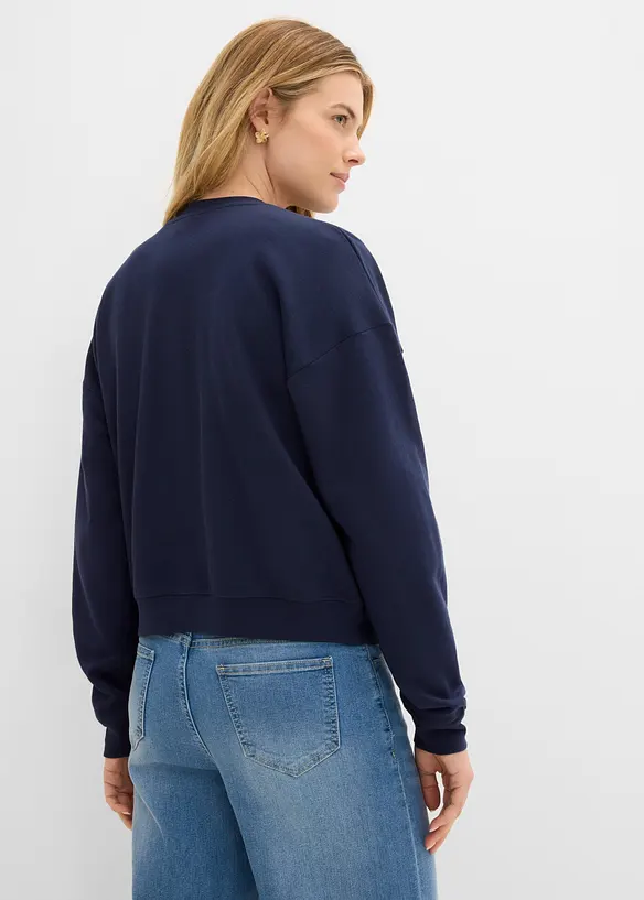 Sweat court 100% coton, bonprix