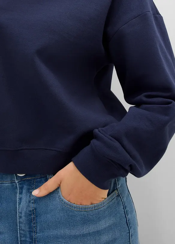 Sweat court 100% coton, bonprix