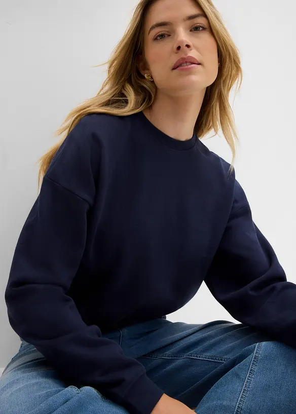 Sweat court 100% coton, bonprix
