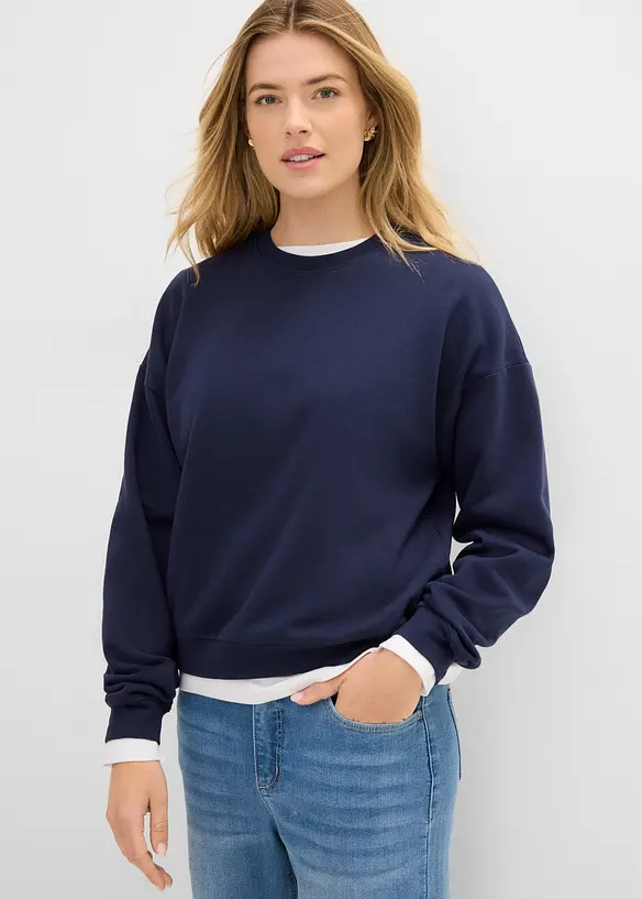 Sweat court 100% coton, bonprix