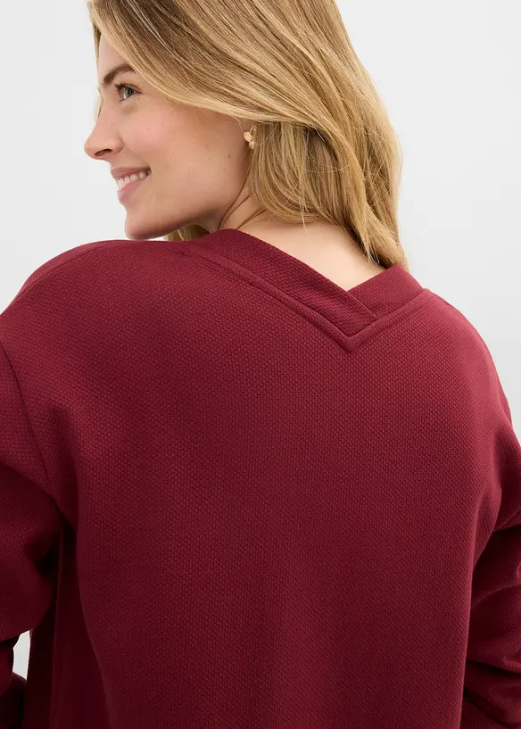 Long-Sweatjacke aus weichem Baumwoll-Mix, bonprix
