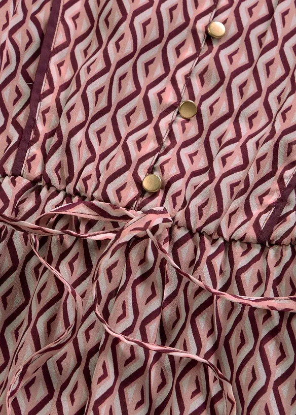 Chiffonkleid mit Kontrast-Pipings, bonprix