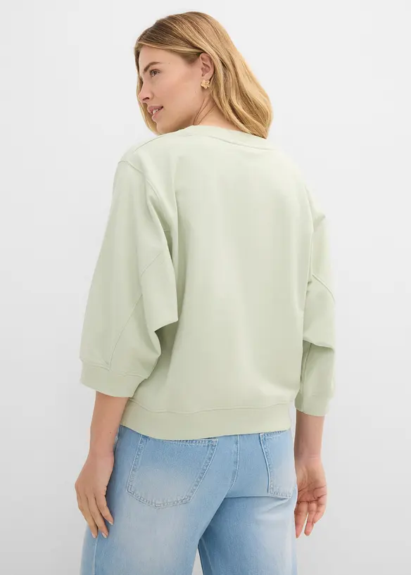Oversize-Sweatshirt aus reiner Baumwolle, bonprix