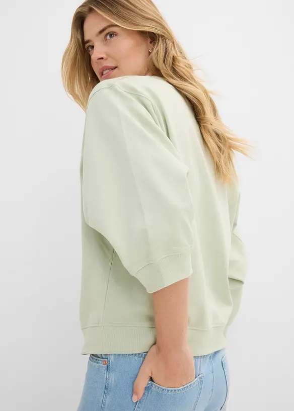 Oversize-Sweatshirt aus reiner Baumwolle, bonprix