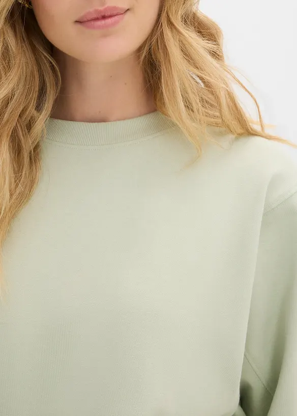 Oversize-Sweatshirt aus reiner Baumwolle, bonprix