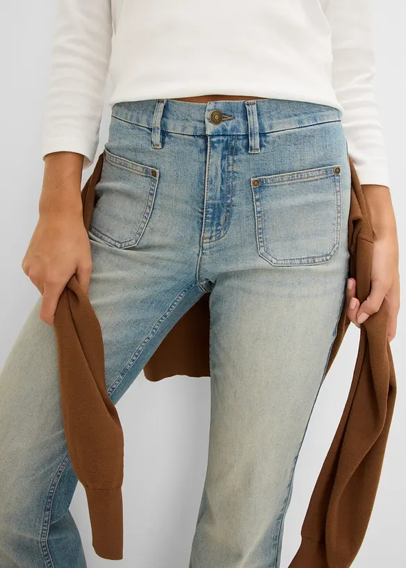 Flared-Jeans Mid Waist, bonprix