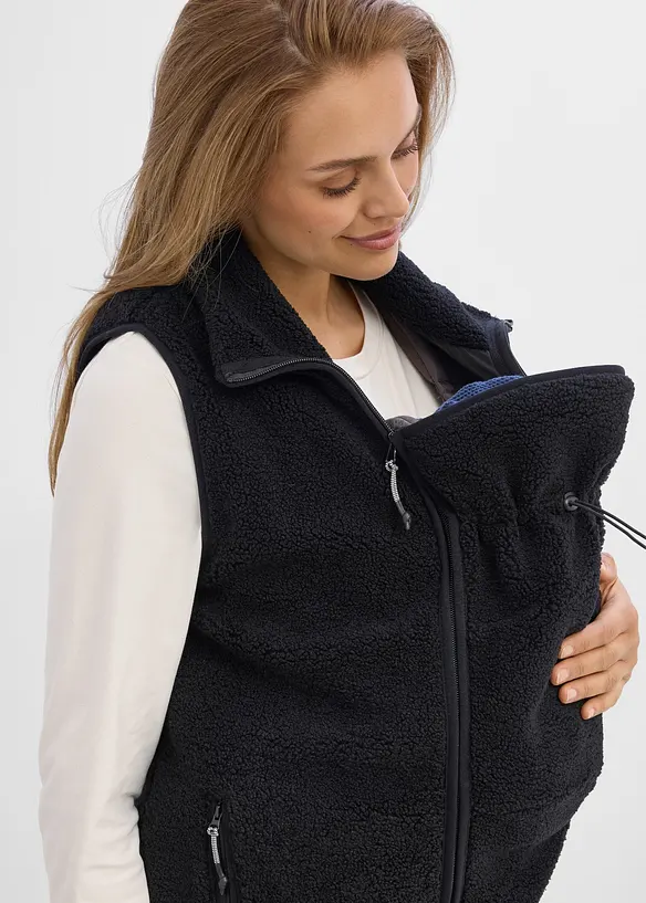 Gilet sans manches de grossesse et de portage en sherpa douillette, bonprix