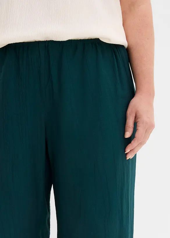 Schlupfhose aus strukturiertem Viskose-Mix, bonprix