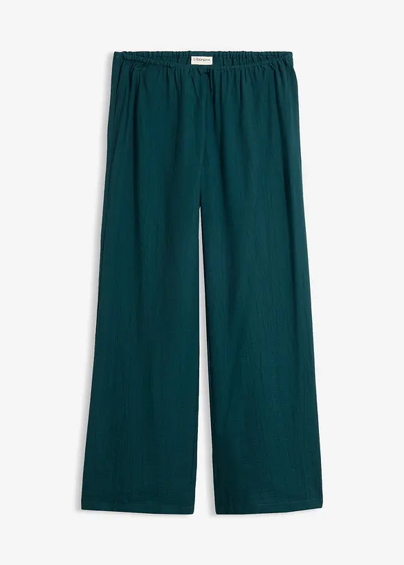Schlupfhose aus strukturiertem Viskose-Mix, bonprix