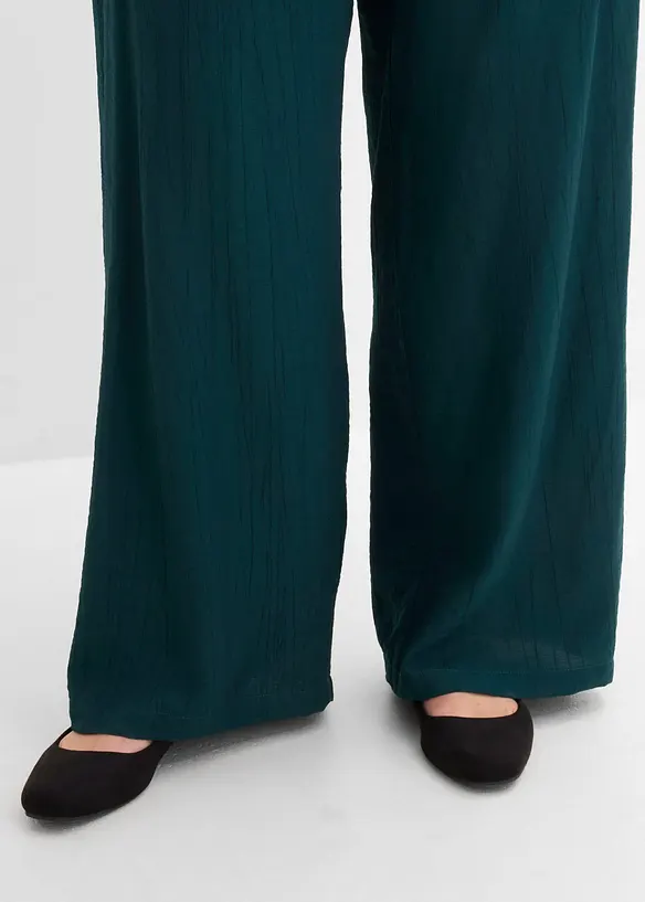Schlupfhose aus strukturiertem Viskose-Mix, bonprix