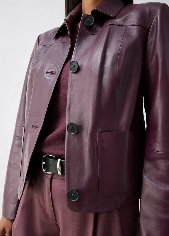 Lederjacke aus softem Lammnappa, bonprix