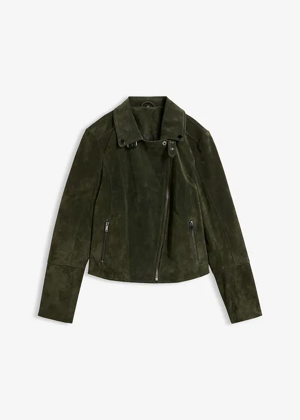 Biker-Velourslederjacke, bonprix
